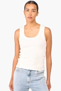 JANICE T-Shirts^Tanktop Dames Katoen Joni White
