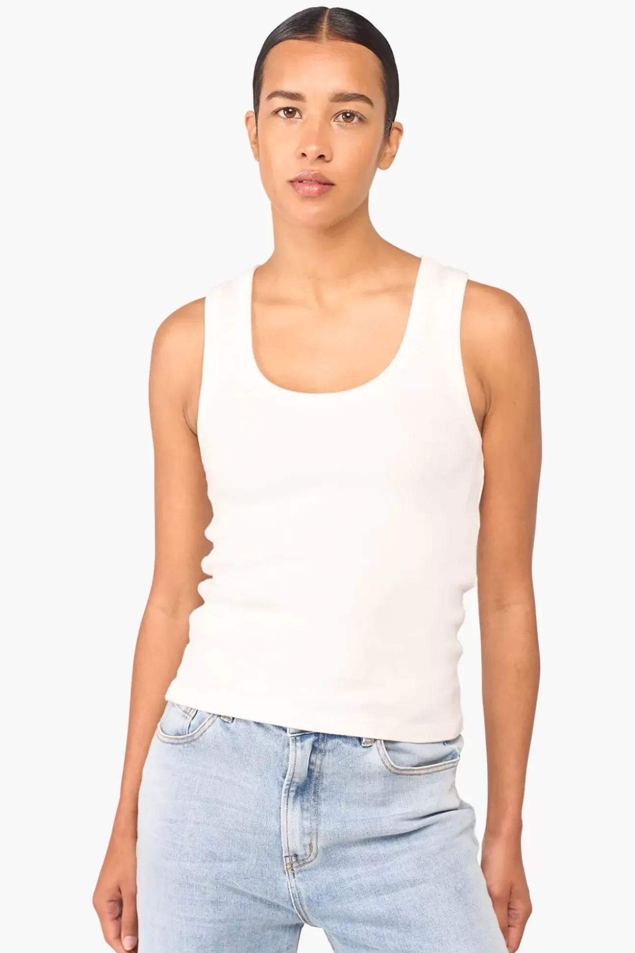 JANICE T-Shirts^Tanktop Dames Katoen Joni White
