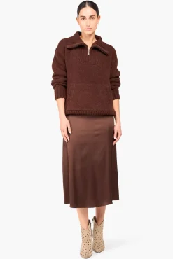 JANICE Sweaters & Truien^Trui Dames Merino Wol Abel Bruin