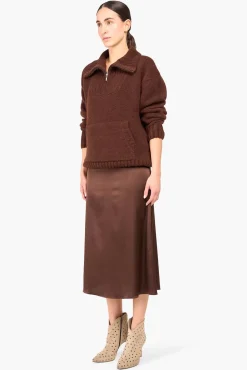 JANICE Sweaters & Truien^Trui Dames Merino Wol Abel Bruin