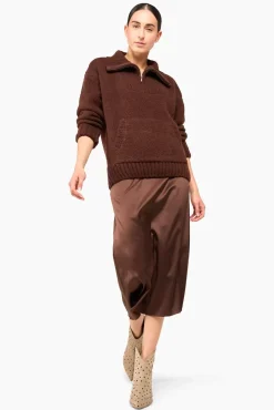 JANICE Sweaters & Truien^Trui Dames Merino Wol Abel Bruin