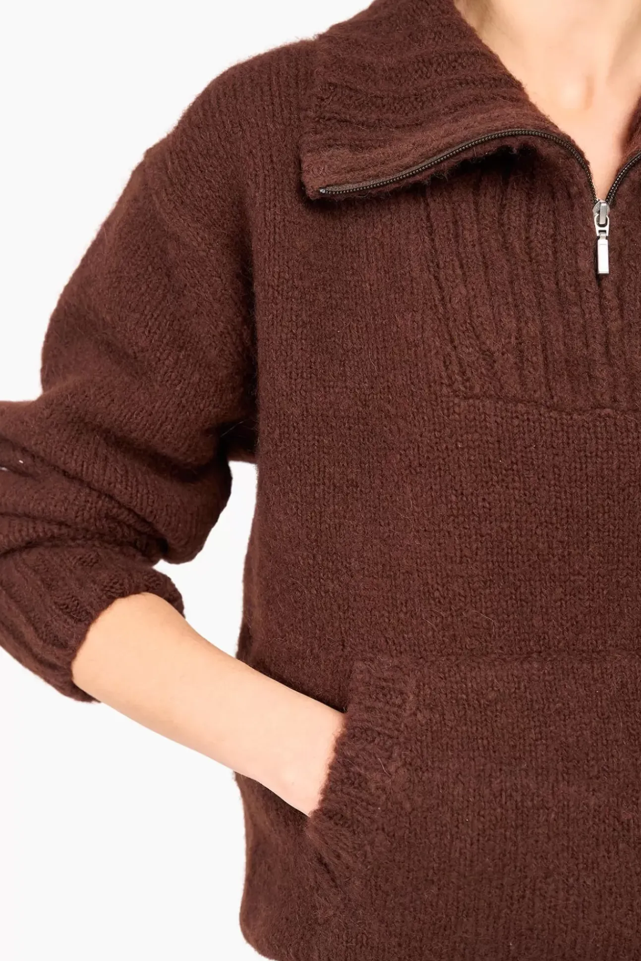JANICE Sweaters & Truien^Trui Dames Merino Wol Abel Bruin