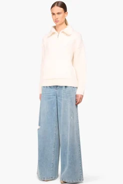 JANICE Sweaters & Truien^Trui Dames Merino Wol Abel Off White