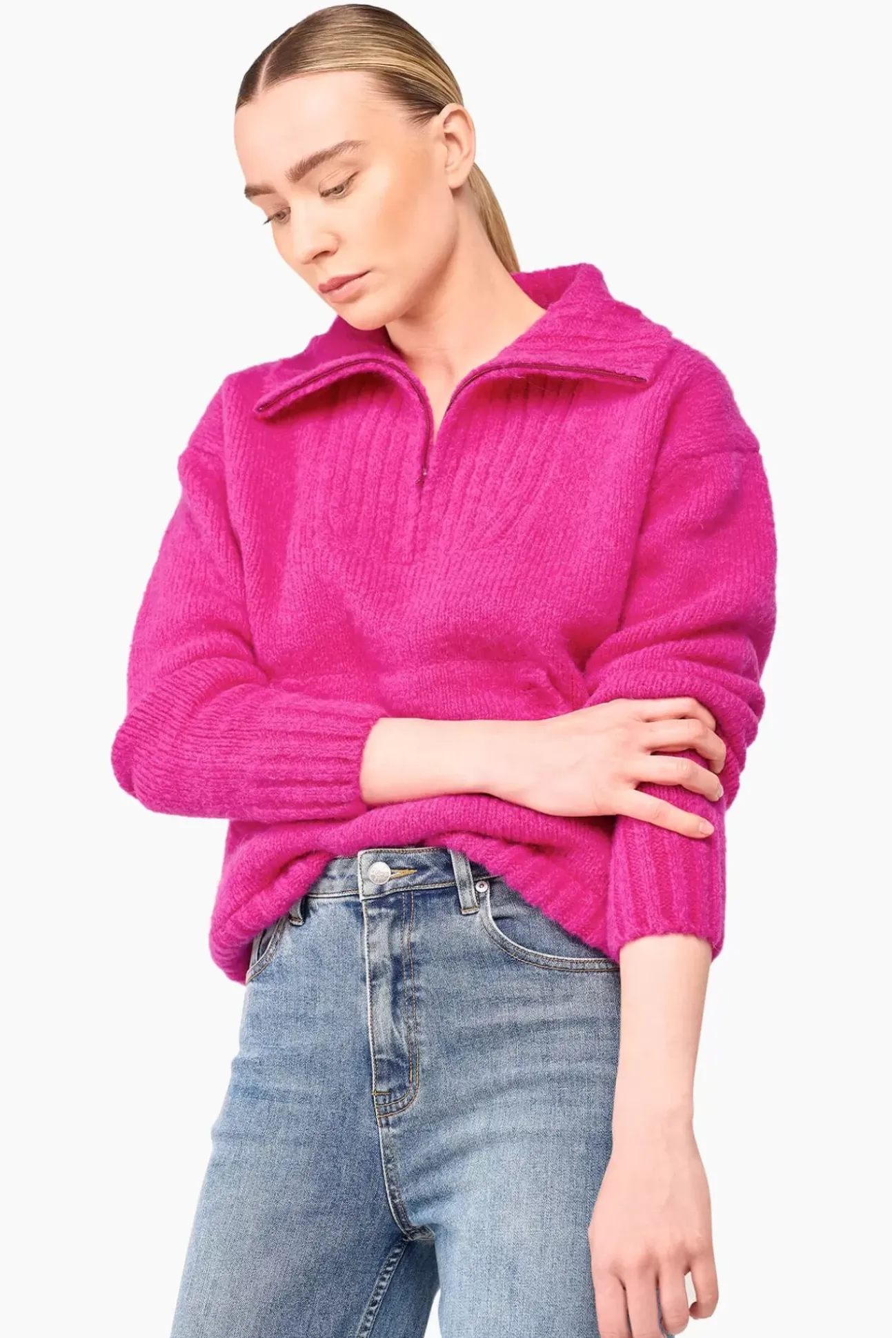 JANICE Sweaters & Truien^Trui Dames Merino Wol Abel Roze