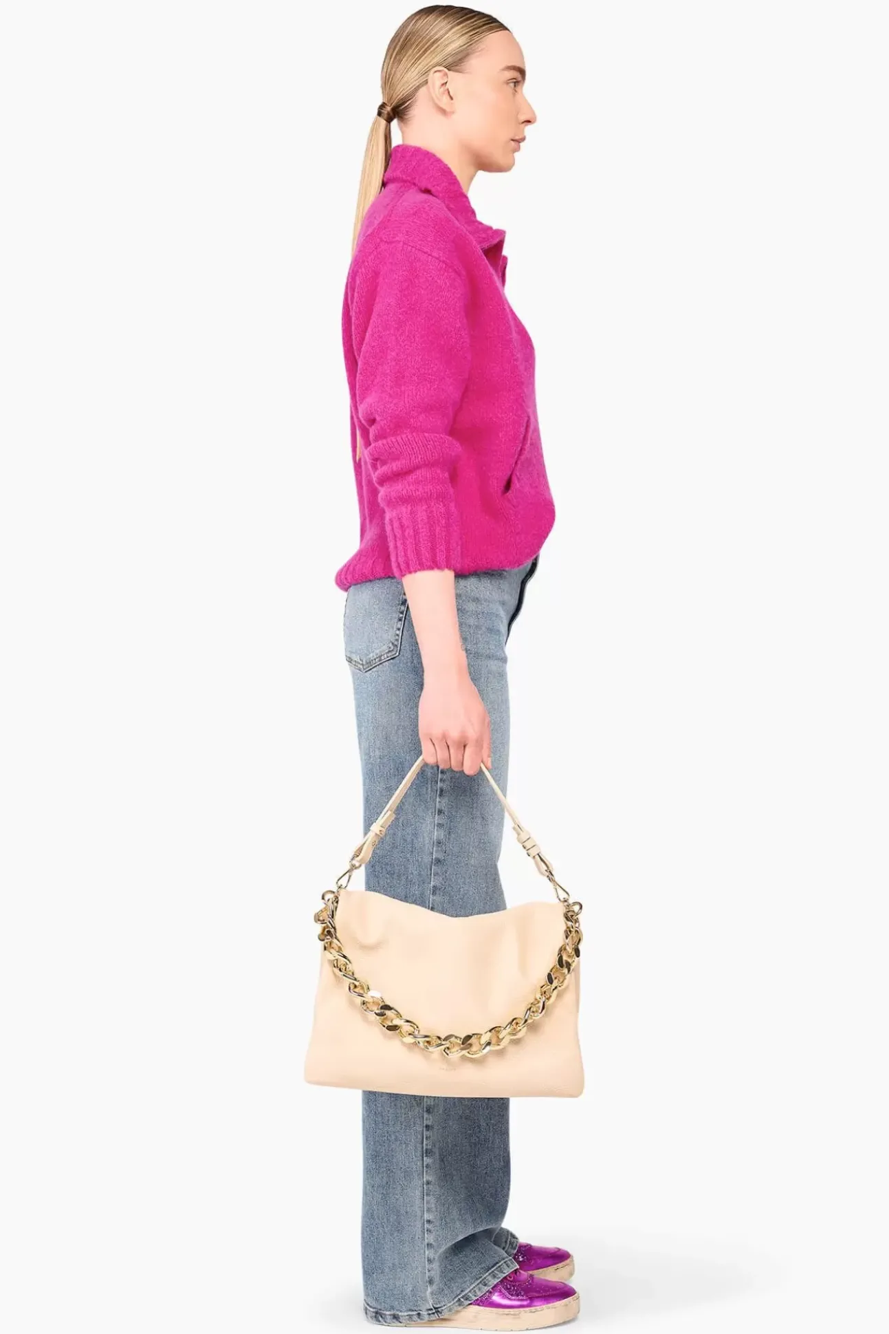 JANICE Sweaters & Truien^Trui Dames Merino Wol Abel Roze