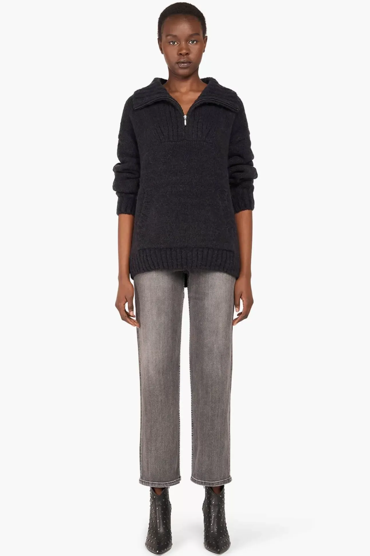 JANICE Sweaters & Truien^Trui Dames Merino Wol Abel Zwart