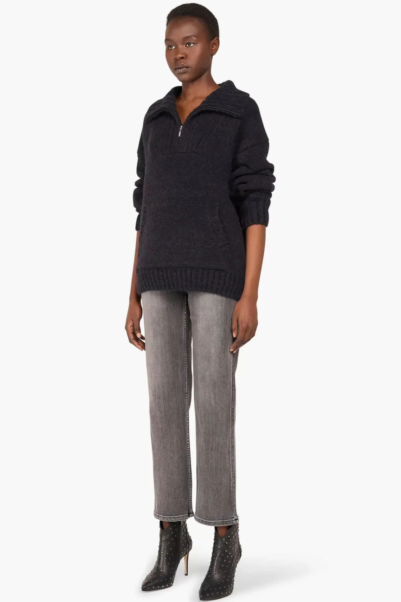 JANICE Sweaters & Truien^Trui Dames Merino Wol Abel Zwart