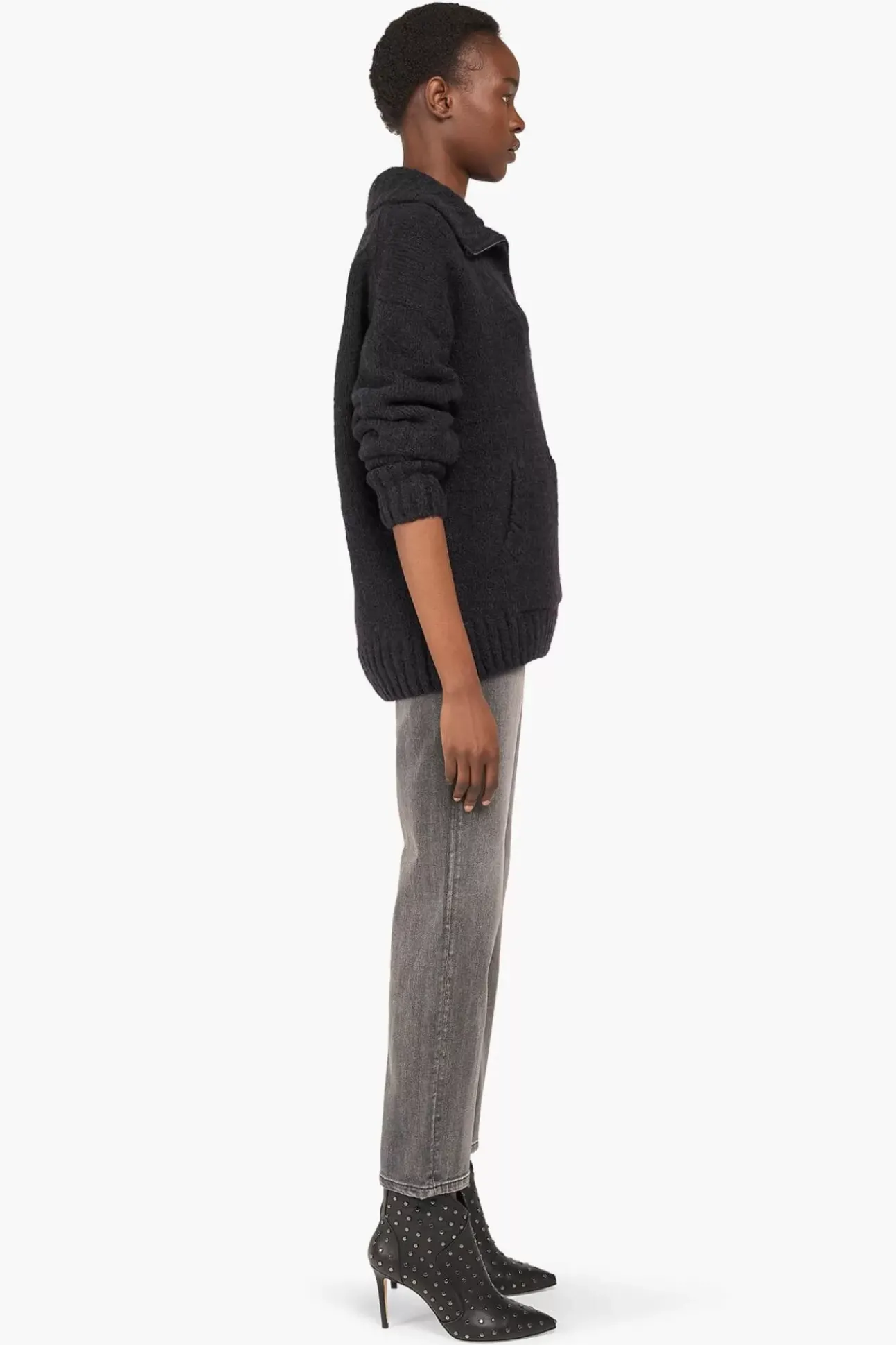 JANICE Sweaters & Truien^Trui Dames Merino Wol Abel Zwart