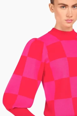 JANICE Sweaters & Truien^Trui Gebreid Pof Mouw Jay Ruiten