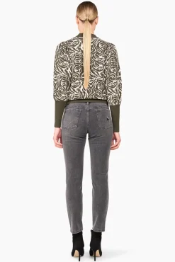 JANICE Sweaters & Truien^Trui Gebreid Pof Mouw Jay Tijger Print
