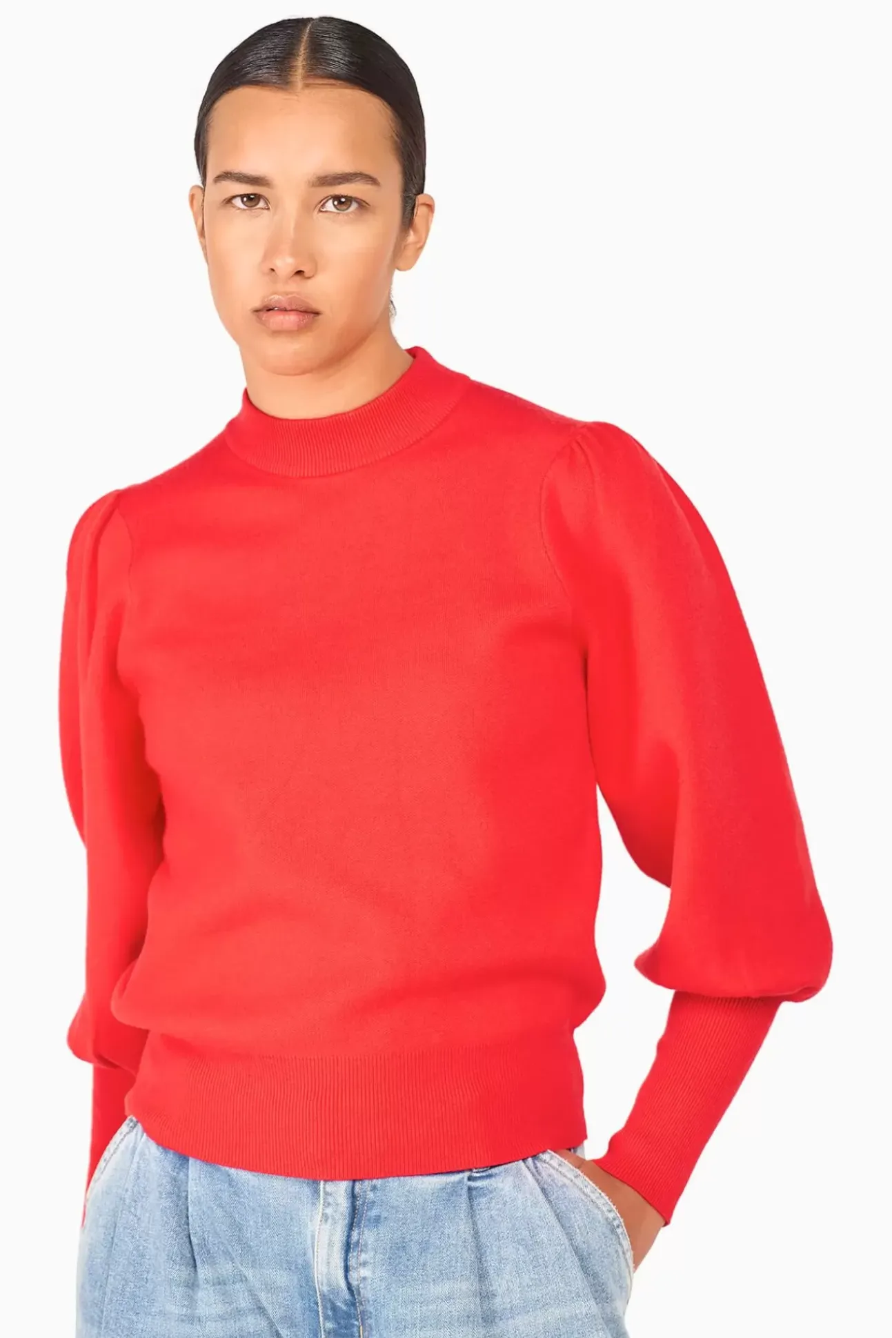 JANICE Sweaters & Truien^Trui Pof Mouw Jay Rood