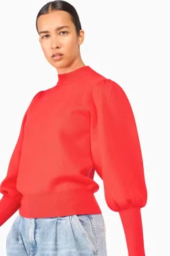 JANICE Sweaters & Truien^Trui Pof Mouw Jay Rood