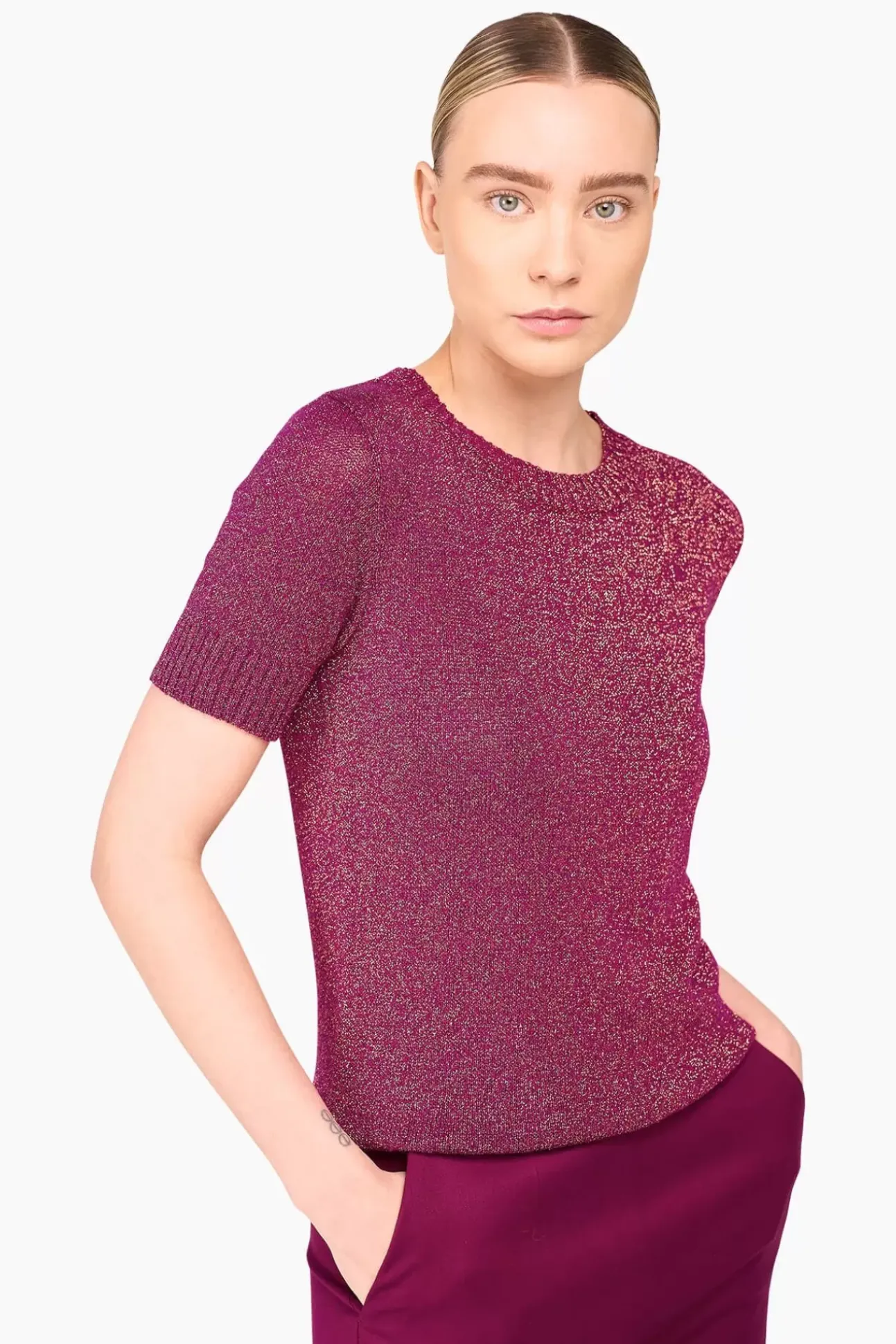 JANICE Sweaters & Truien^Truitje Dames Lurex Tyson Burgundy