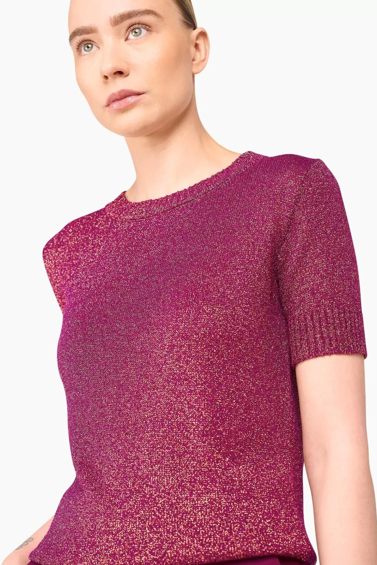 JANICE Sweaters & Truien^Truitje Dames Lurex Tyson Burgundy