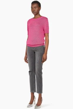JANICE Sweaters & Truien^Truitje Dames Lurex Tyson Roze