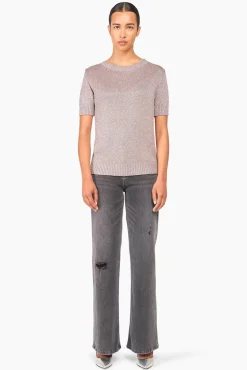 JANICE Sweaters & Truien^Truitje Dames Lurex Tyson Zilver