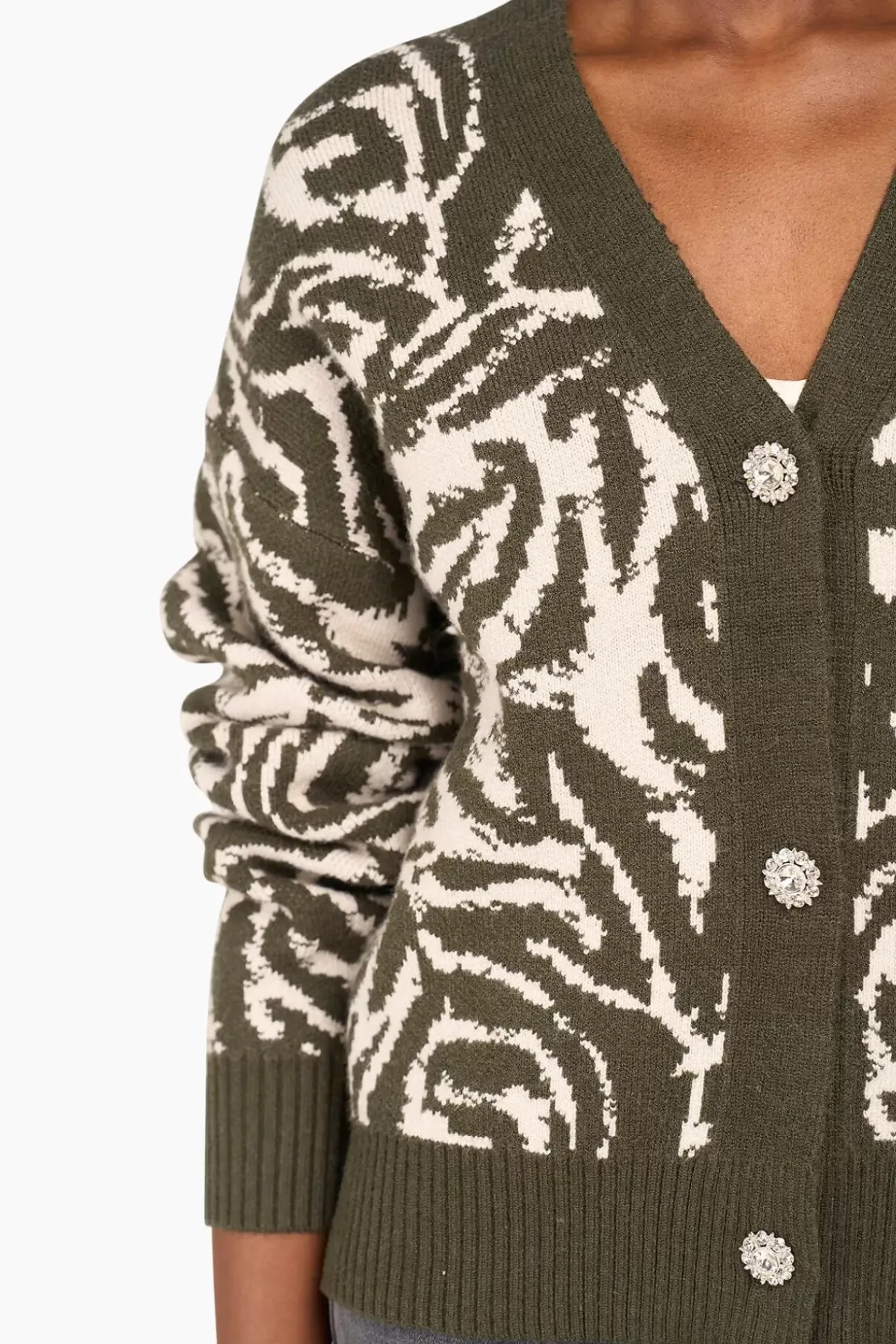 JANICE Vesten^Vest Gebreid Cruz Tijger Print