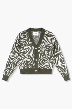 JANICE Vesten^Vest Gebreid Cruz Tijger Print