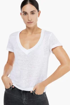JANICE T-Shirts^Wit Linnen Dames T-Shirt Lee White