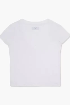 JANICE T-Shirts^Wit Linnen Dames T-Shirt Lee White