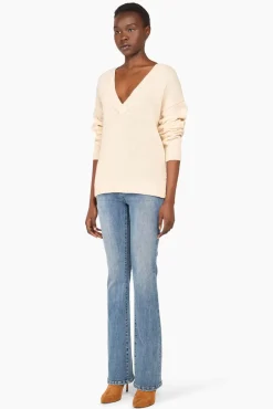 JANICE Sweaters & Truien^Witte Cashmere Dames Trui Brick Off-White