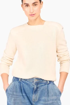 JANICE Sweaters & Truien^Witte Cashmere Dames Trui Brody Off-White