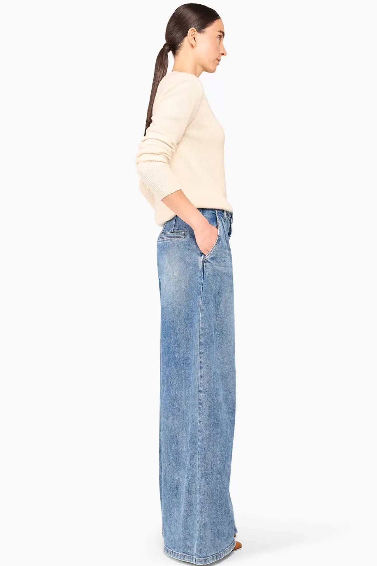 JANICE Sweaters & Truien^Witte Cashmere Dames Trui Brody Off-White
