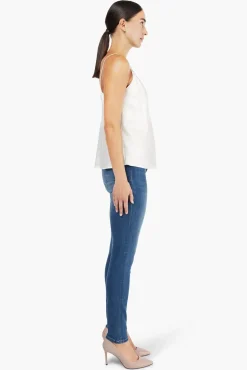 JANICE Tops^Witte Zijden Top River White
