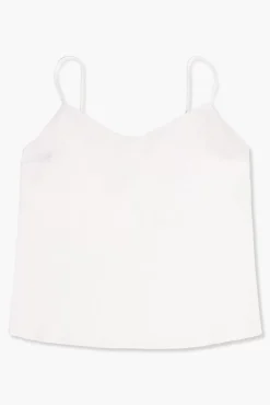 JANICE Tops^Witte Zijden Top River White