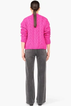 JANICE Vesten^Wollen Vest Dames Brooklyn Roze