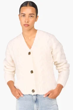 JANICE Vesten^Wollen Vest Gebreid Brooklyn Off White