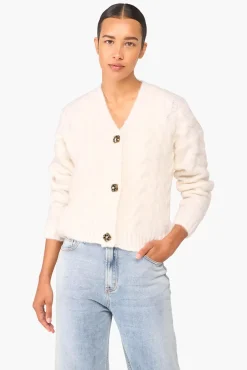 JANICE Vesten^Wollen Vest Gebreid Brooklyn Off White