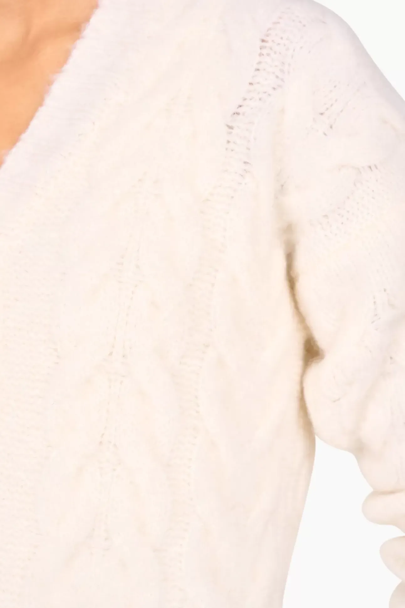 JANICE Vesten^Wollen Vest Gebreid Brooklyn Off White