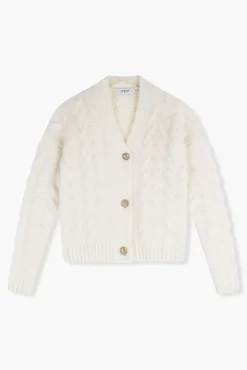 JANICE Vesten^Wollen Vest Gebreid Brooklyn Off White