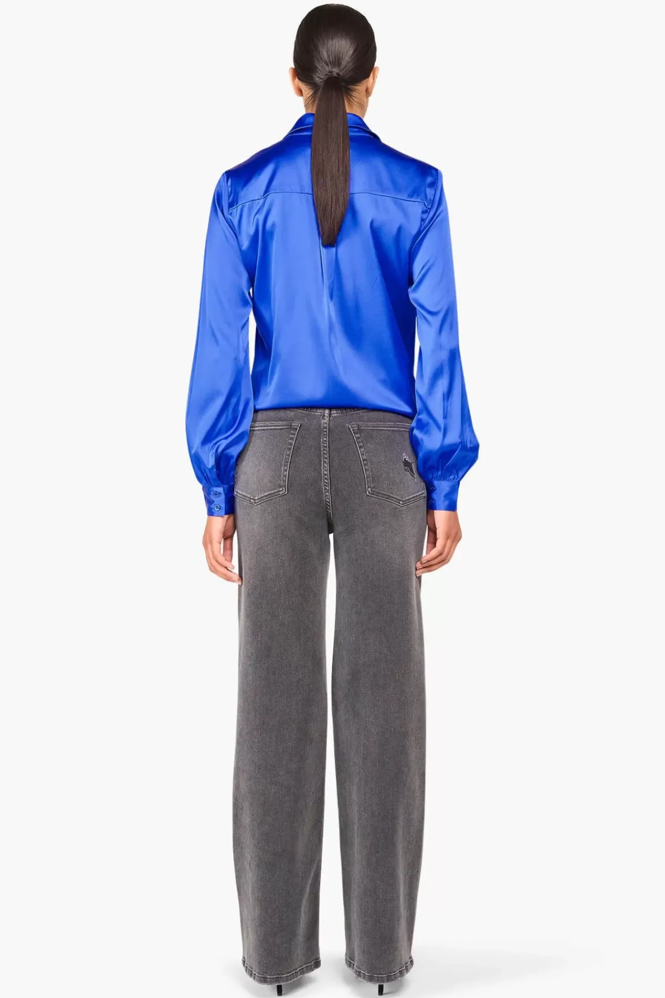 JANICE Blouses^Zijden Blouse Dames Bobby Blauw