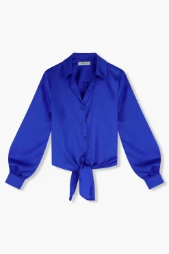 JANICE Blouses^Zijden Blouse Dames Bobby Blauw