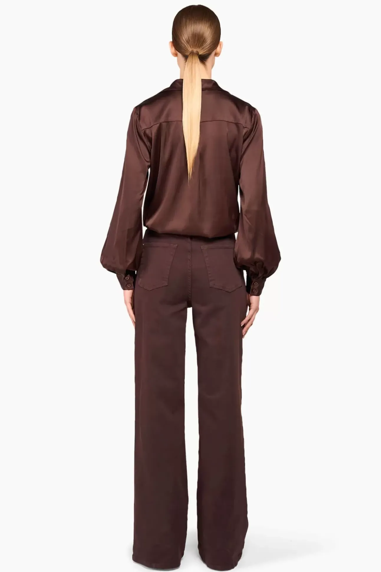 JANICE Blouses^Zijden Blouse Dames Bobby Bruin