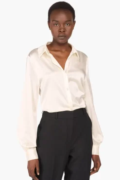 JANICE Blouses^Zijden Blouse Dames Bobby Off White