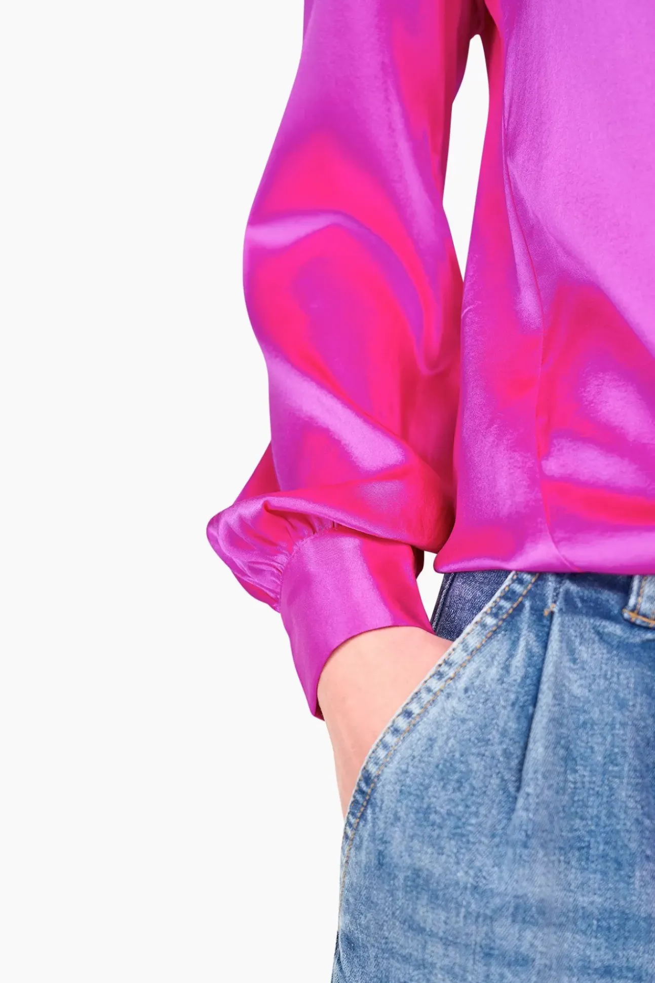 JANICE Blouses^Zijden Blouse Dames Bobby Roze