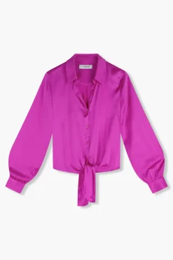 JANICE Blouses^Zijden Blouse Dames Bobby Roze