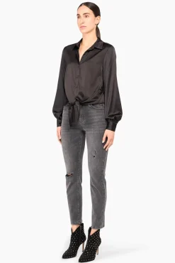 JANICE Blouses^Zijden Blouse Dames Bobby Zwart