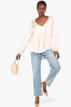 JANICE Blouses^Zijden Blouse Dames Tristan Off White
