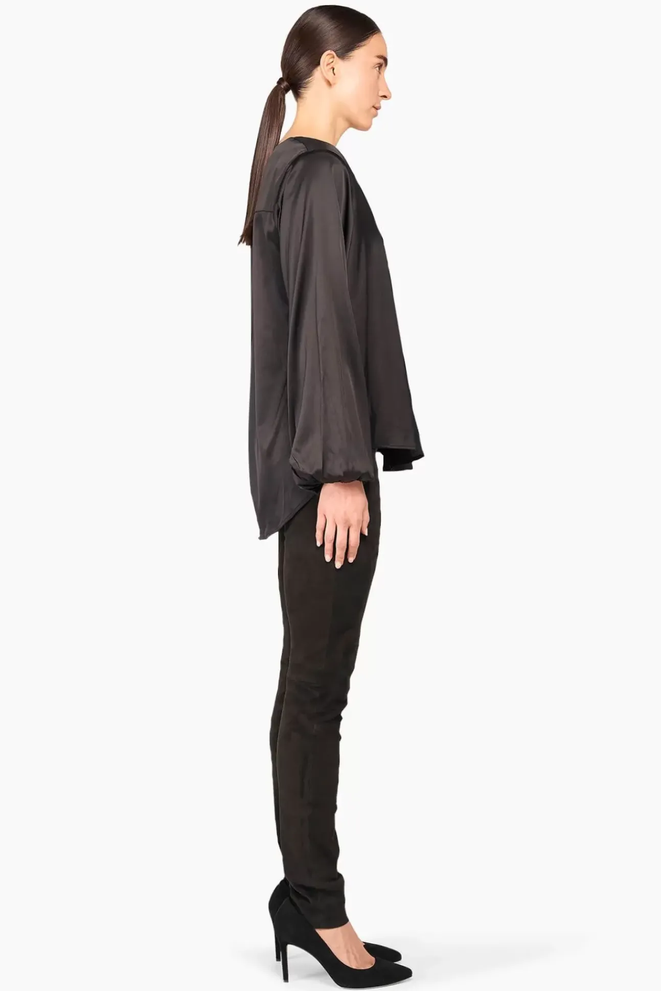 JANICE Blouses^Zijden Blouse Dames Tristan Zwart