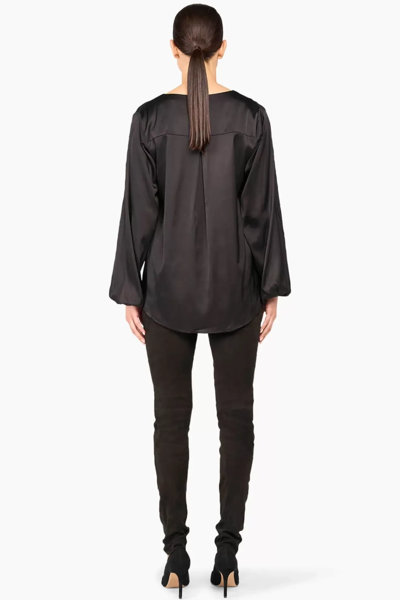 JANICE Blouses^Zijden Blouse Dames Tristan Zwart