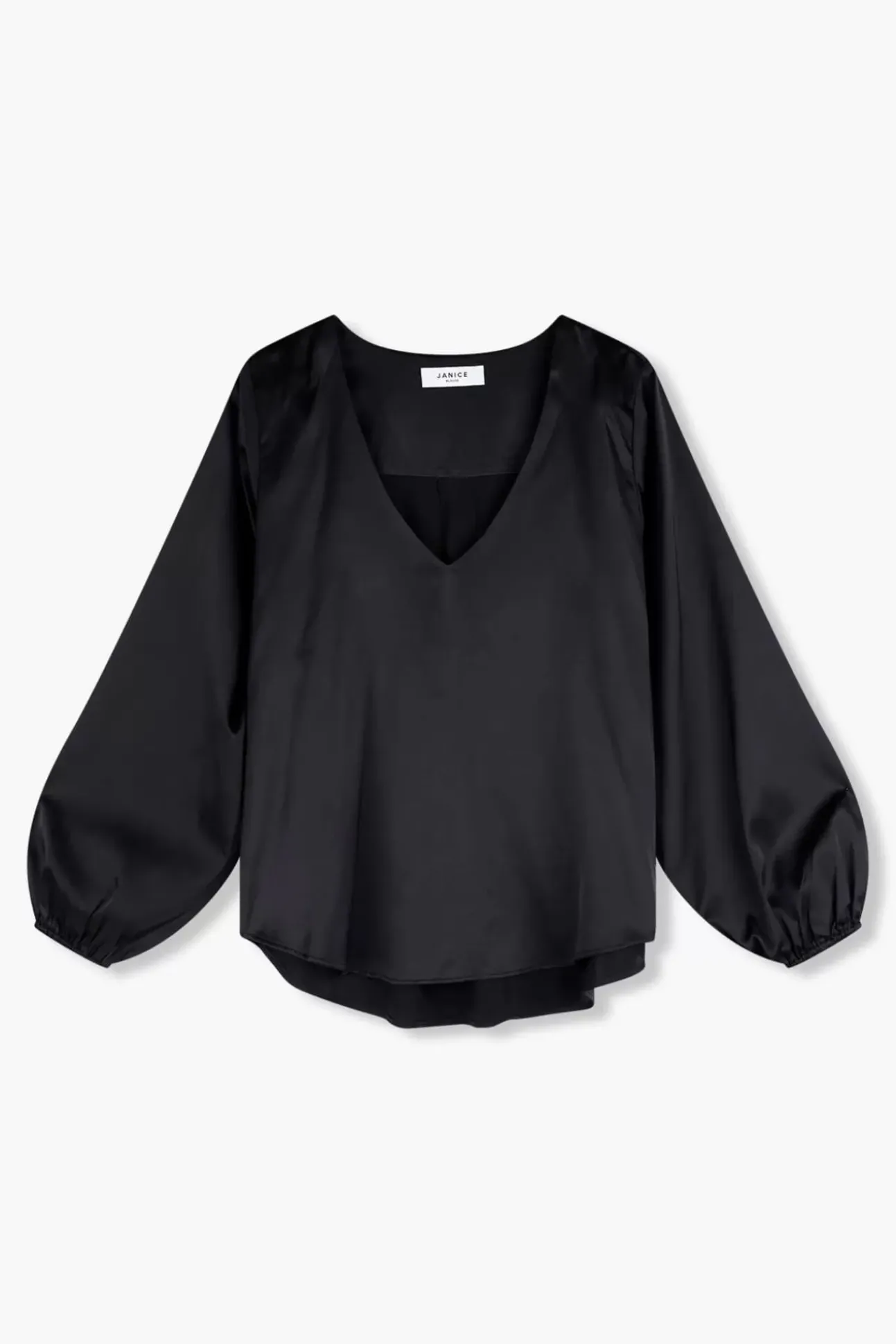JANICE Blouses^Zijden Blouse Dames Tristan Zwart