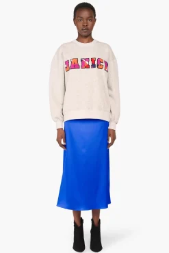 JANICE Rokken^Zijden Rok Stretch Marlon Blauw