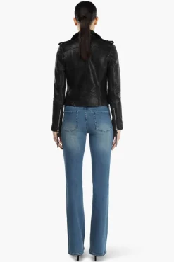 JANICE Jassen^Zwart Leren Bikerjack Otis Black